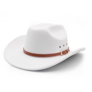 5338 Cowboy Hat For Women And Men Felt Wide Brim Classic Outdoor Fedora
